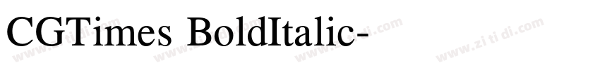 CGTimes BoldItalic字体转换
